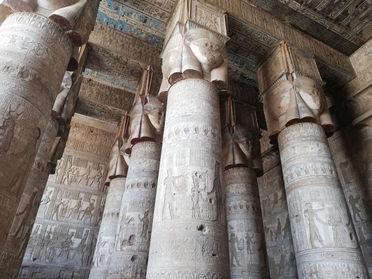 Hypostyle hall in dendera temple